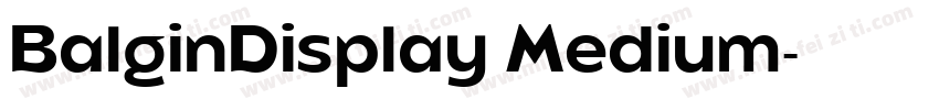 BalginDisplay Medium字体转换